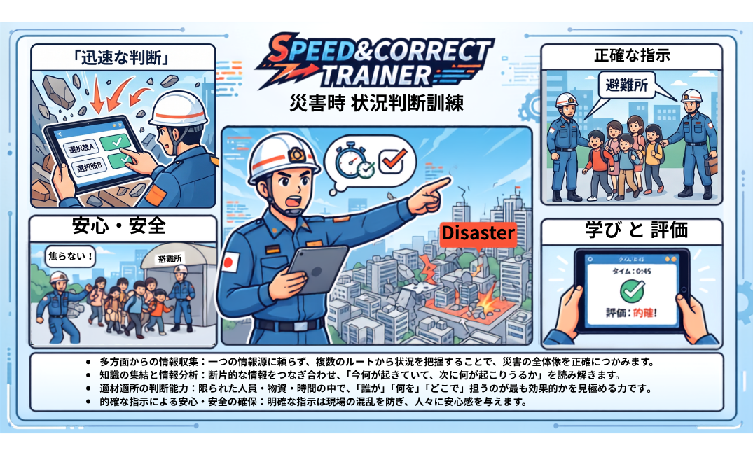 災害時 状況判断訓練 SPEED & CORRECT TRAINER